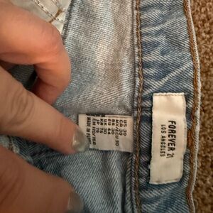 Forever 21 Sky Blue High Rise Jeans